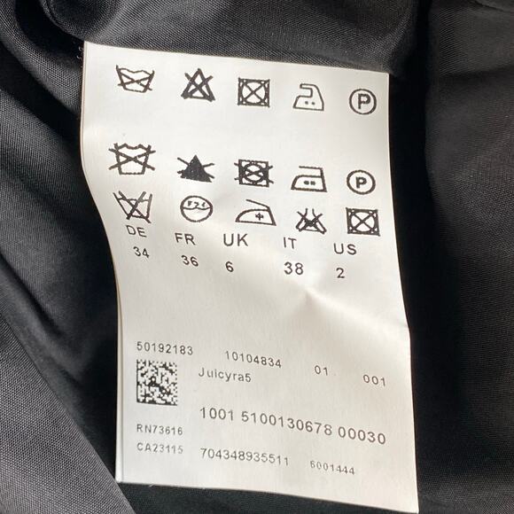 Hugo Boss Juicy Wool Blazer Size 2 Black - Picture 12 of 15